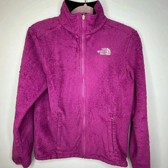 The North Face Full Zip Fleece Jacket Size Small Fushia Outdoors Hiking Warm - Picture 1 of 5